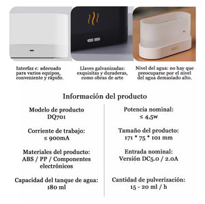 "HUMIDIFICADOR DIFUSOR DE AROMA CON LUZ" 🏡🏢